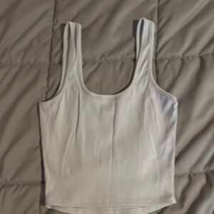 Women's light blue Ribbed Tank Top